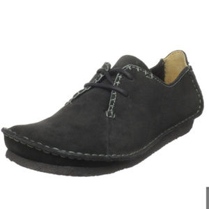 Clark's Faraway Fields Black Suede Tie Moccasins 8